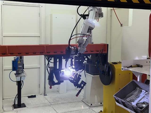 Sala de soldadura de robot de la industria del purificador